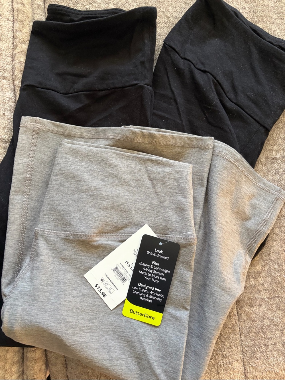 Leggings — Black & Light Gray